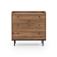 KOMMODE Vasilia mit 3 Schubladen, Brandy Castello - Eichefarben, Holzwerkstoff (90/90/45cm) - Beautysofa