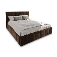 POLSTERBETT TARANTO 120x200 cm mit Bettkästen - Braun - Braun, Holz/Textil - MASSENO