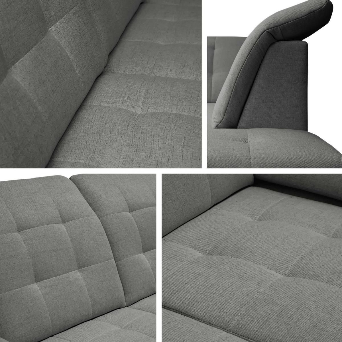 WOHNLANDSCHAFT Enzo, Seite: Links - Beige/Schwarz, Holz/Textil (330/105/212cm) - MIRJAN24