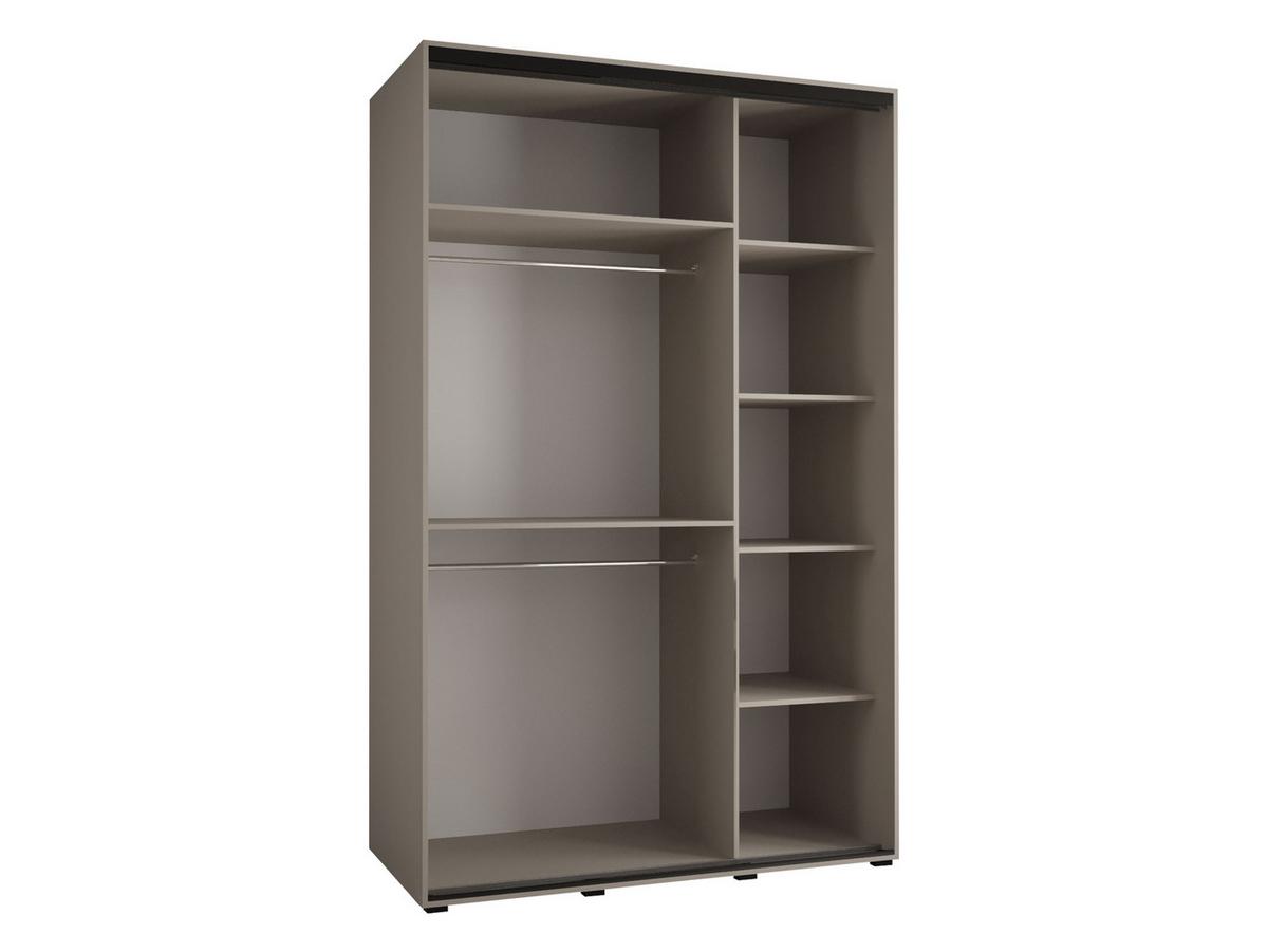 KLEIDERSCHRANK Dakota 3 150 cm - Beige/Schwarz, Holzwerkstoff/Kunststoff (150/235/60cm) - MIRJAN24
