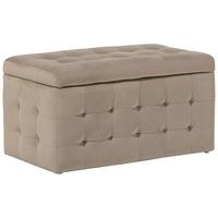 TRUHENBANK Michigan 42/72/40 cm - Hellbraun, Textil (72/40/42cm) - Beliani
