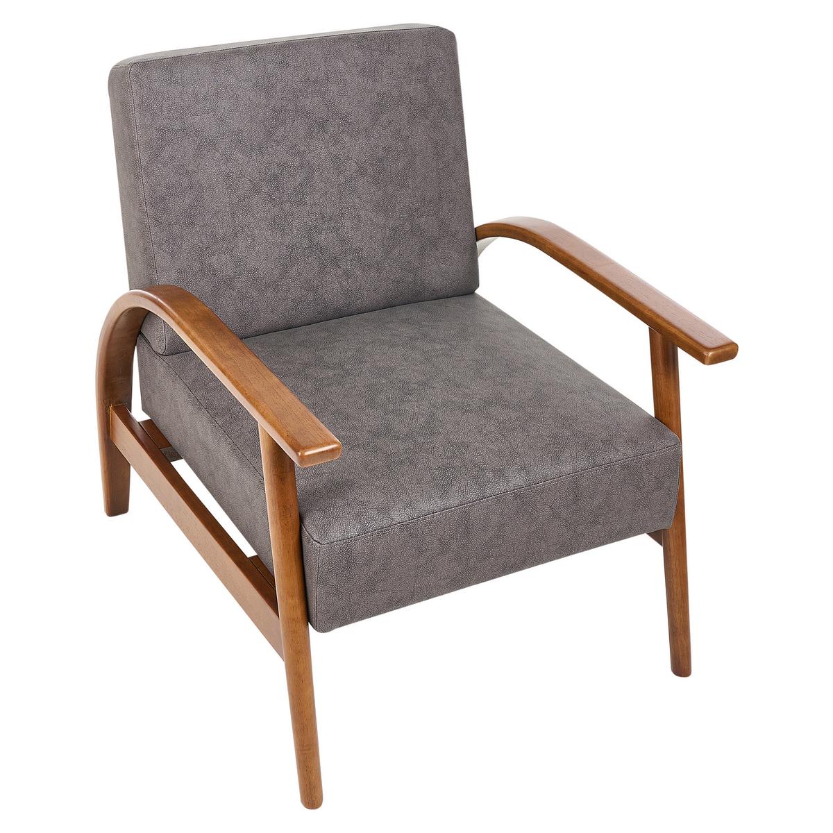 SESSEL Kunstleder Dunkelbraun Skara - Dunkelbraun/Braun, Kunststoff (70/83/88cm) - Beliani