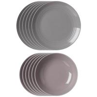 TAFELSERVICE Levi Grau 12-tlg. - Grau, Keramik (2/2/2cm) - Ritzenhoff Breker