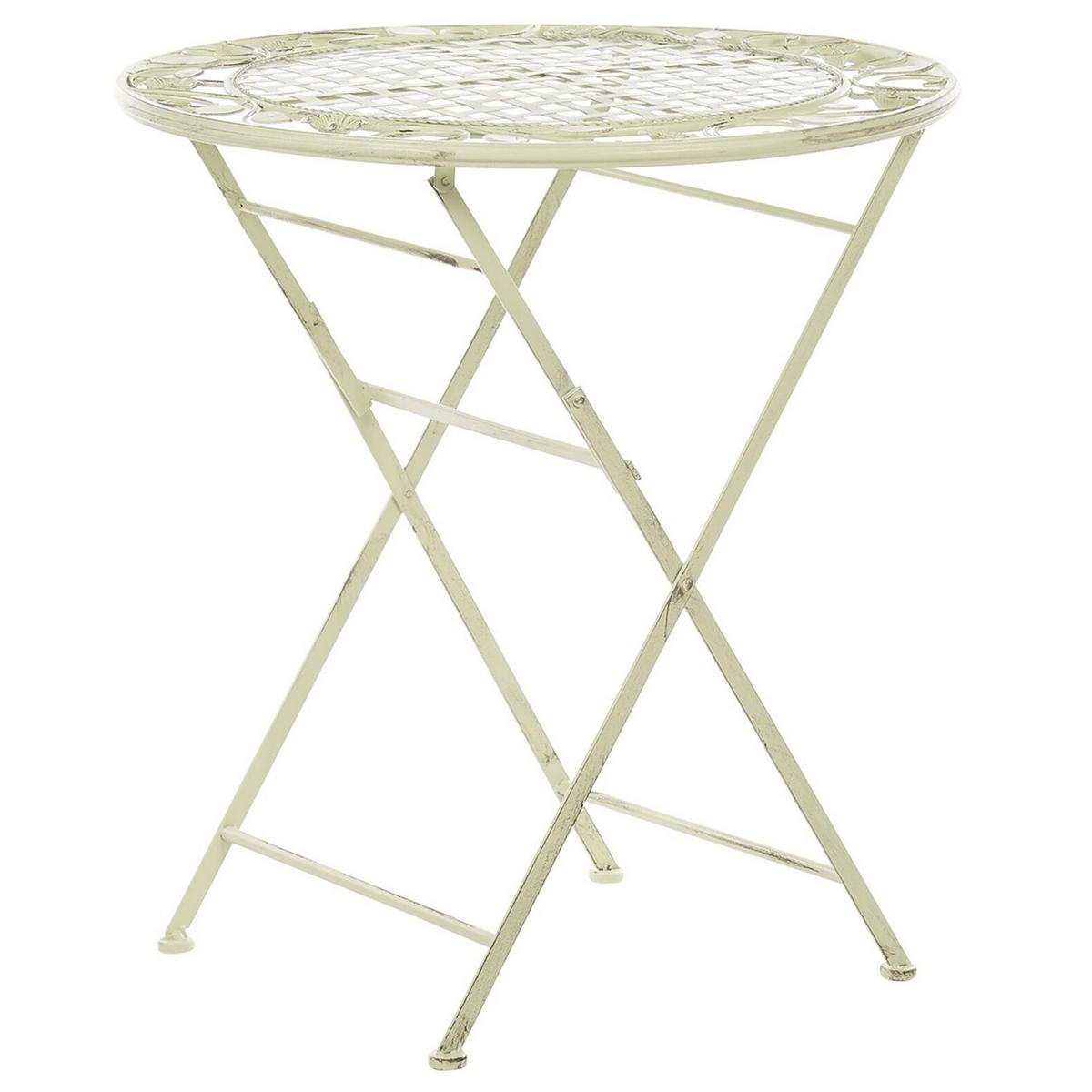 BALKONSET 2-Sitzer Metall Klapptisch hellgrün Bivio - Grün, Metall - Beliani