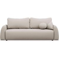 3-SITZER SOFA Nubelle Hellbeige Chenille-Bezug, wasserabweisend - Ecru/Schwarz, Kunststoff/Textil (244/85/93cm) - Selsey