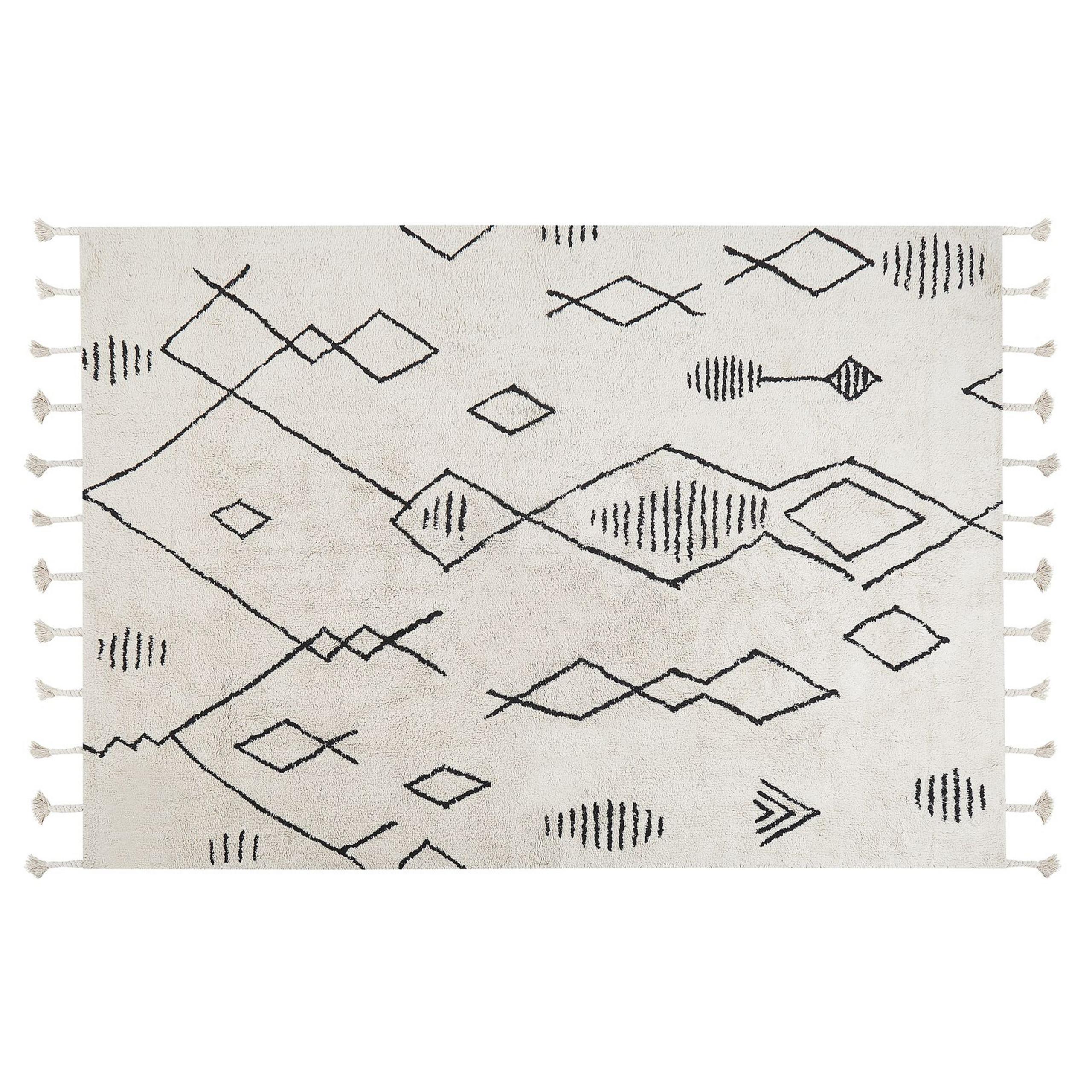 KURZFLOR-TEPPICH Kebir 200/140 cm - Weiß, Textil (140/200cm) - Beliani