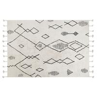 KURZFLOR-TEPPICH Kebir 200/140 cm - Weiß, Textil (140/200cm) - Beliani