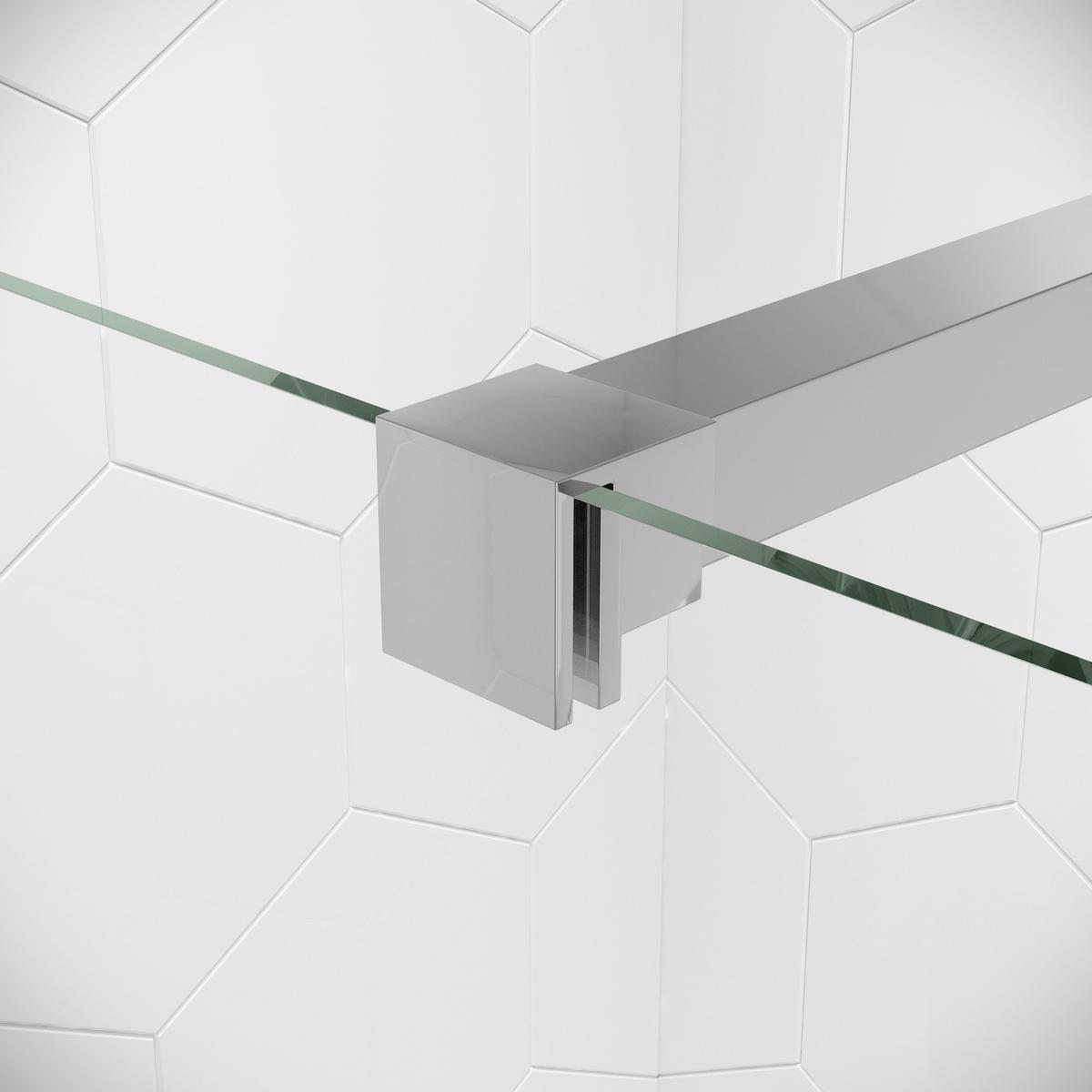 DUSCHWAND Florida - 60 x 200 cm - Chrom - Walk-In Duschabtrennung aus Sicherheitsglas - Chromfarben, Glas (60/200cm) - Badplaats