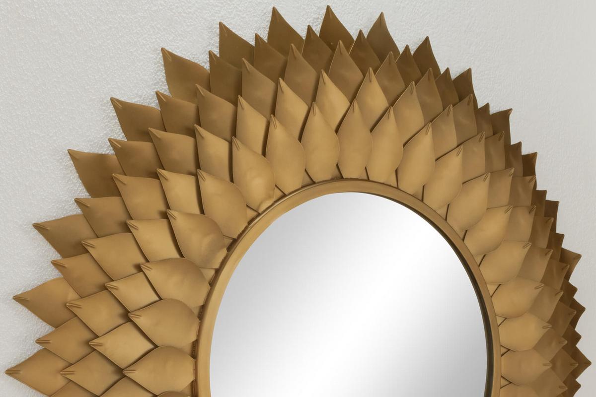 WANDSPIEGEL Gold 94/94 cm - Goldfarben, Metall (11.3/94/4cm) - KUNSTLOFT