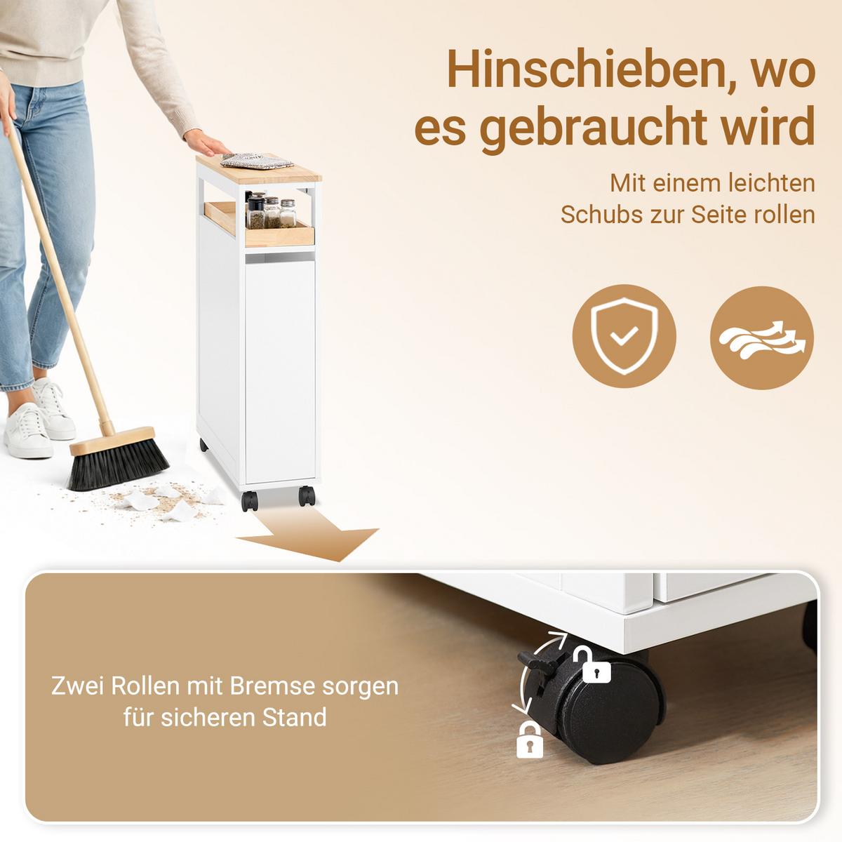 NISCHENREGAL Weiß - Weiß/Naturfarben, Holzwerkstoff (20/79/51cm) - SoBuy