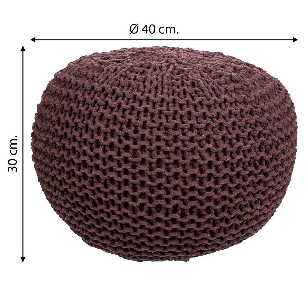 POUF aus Baumwolle, braun, 40x30cm - Braun, Textil (40/30/40cm) - Wanderlust