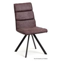 ESSZIMMERSTUHL (8er-Set) Ddene 47x92x60 Schwarz/Braun - Schwarz/Braun, Kunststoff (60/92/47cm) - 58aufmkessel