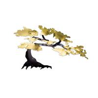 WANDDEKO Gold 107/64 cm - Goldfarben/Braun, Metall (2/64/6cm) - KUNSTLOFT