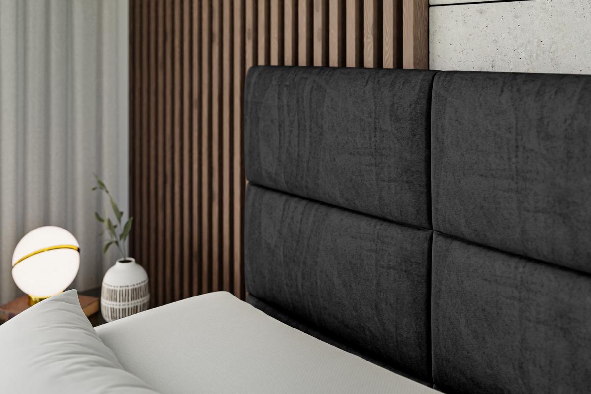 BOXSPRINGBETT elektrisch verstellbar mit 2 Matratzen H4/Taschenfederung PROT EL 200 x 200 Schwarz - Schwarz, Holzwerkstoff (207/200cm) - ALTDECOR