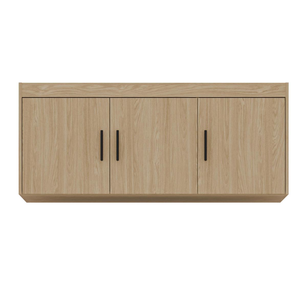 AUFSATZSCHRANK Storicos Geölte Eiche 133/55,5/53 cm - 3T Modern - Eichefarben, Holzwerkstoff/Kunststoff (133/55/53cm) - AX Living
