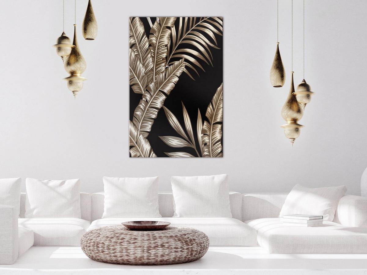 KUNSTDRUCK Schwarz 40/60 cm - Schwarz/Braun, Textil (40/60cm) - KUNSTLOFT