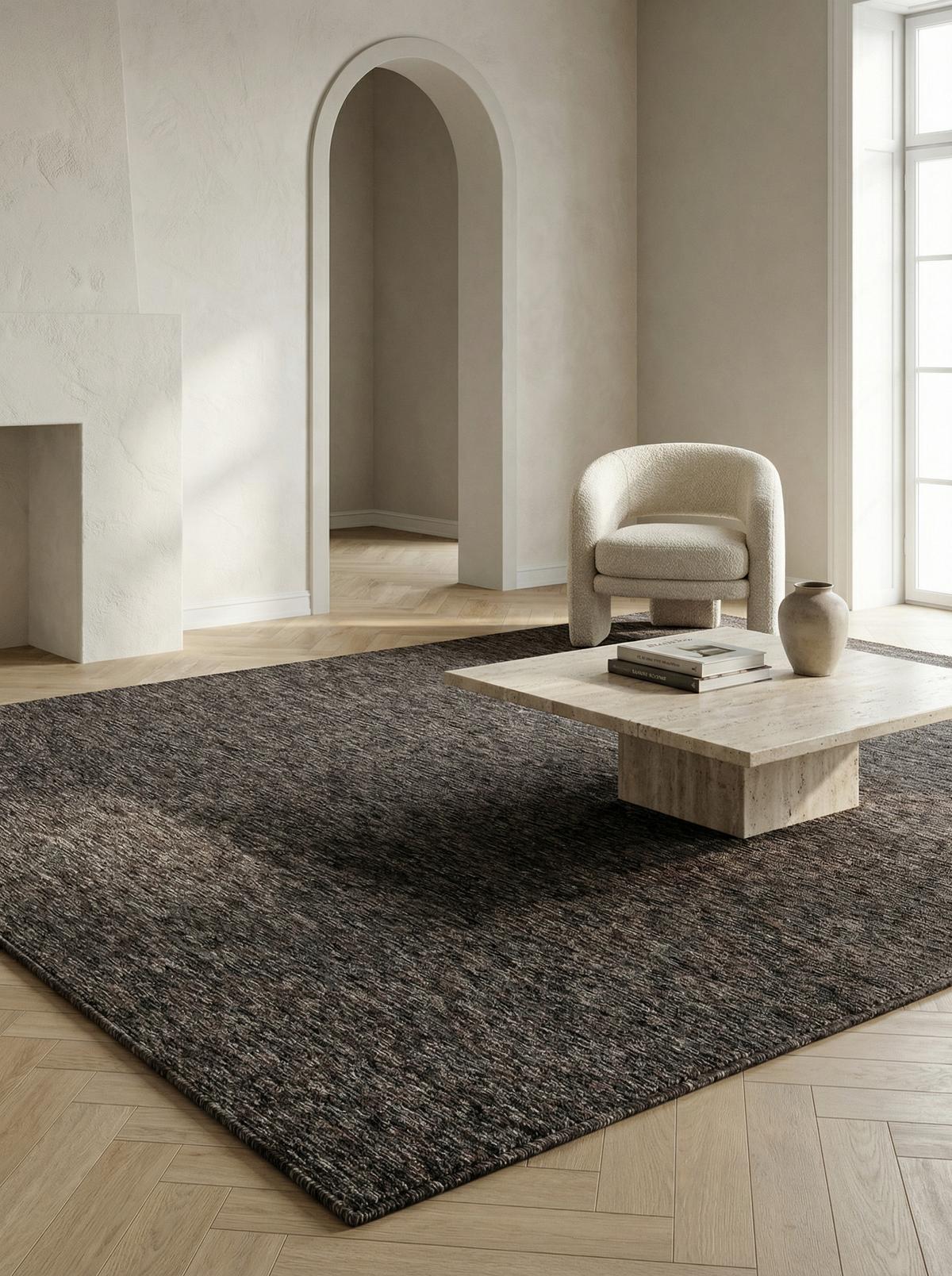 KURZFLORTEPPICH AMMER, einfarbig, Braun, 200 x 290 cm - Braun, Textil (290/200cm) - KADIMA DESIGN