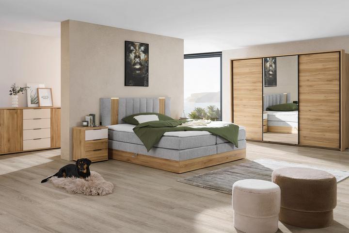 Schlafzimmerserie Rabina in Eichefarben/Grau