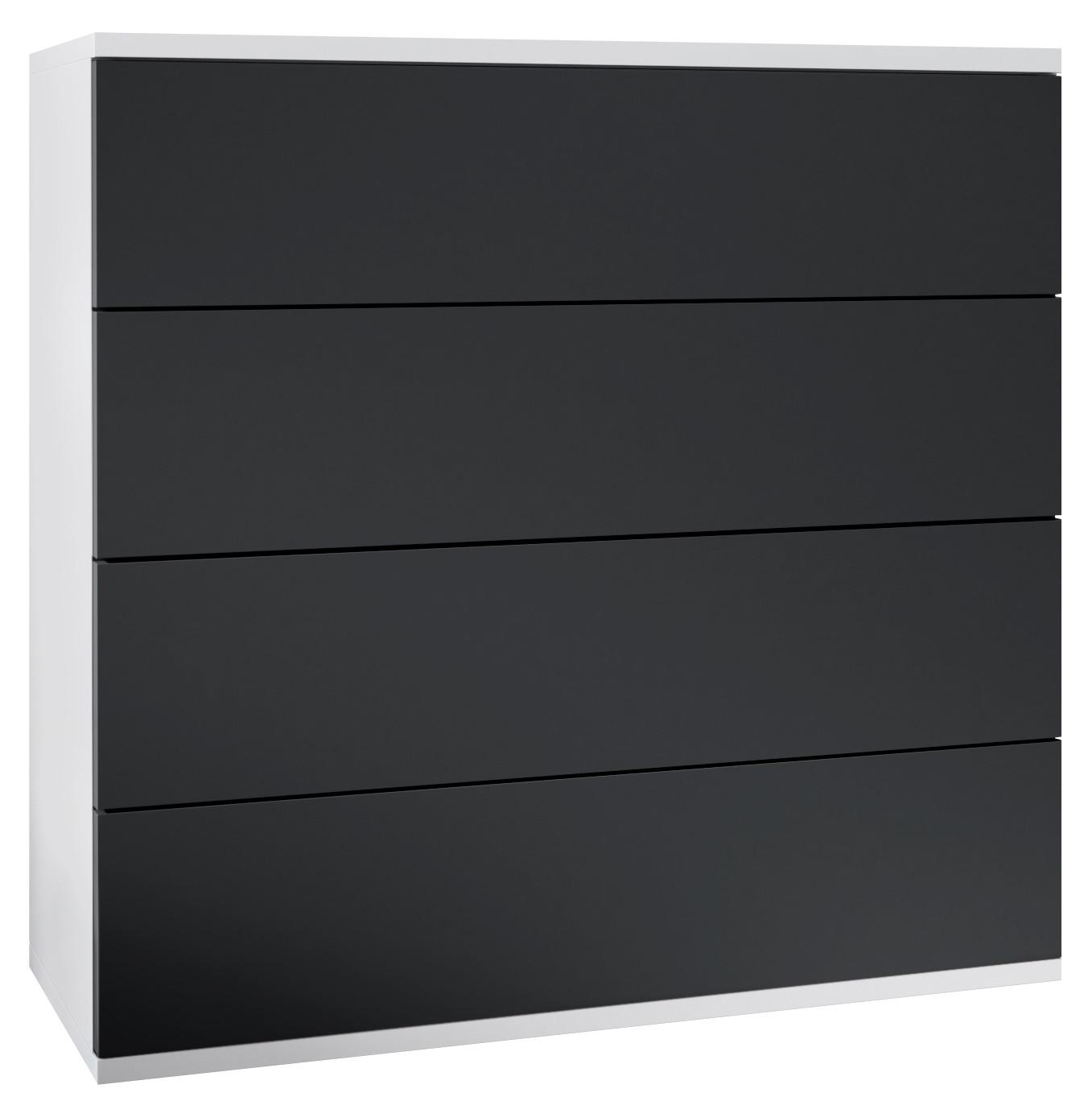 KOMMODE Pavos Schwarz matt - Schwarz, Holzwerkstoff (76/76/35cm) - Vladon