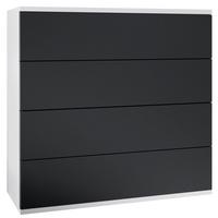 KOMMODE Pavos Schwarz matt - Schwarz, Holzwerkstoff (76/76/35cm) - Vladon
