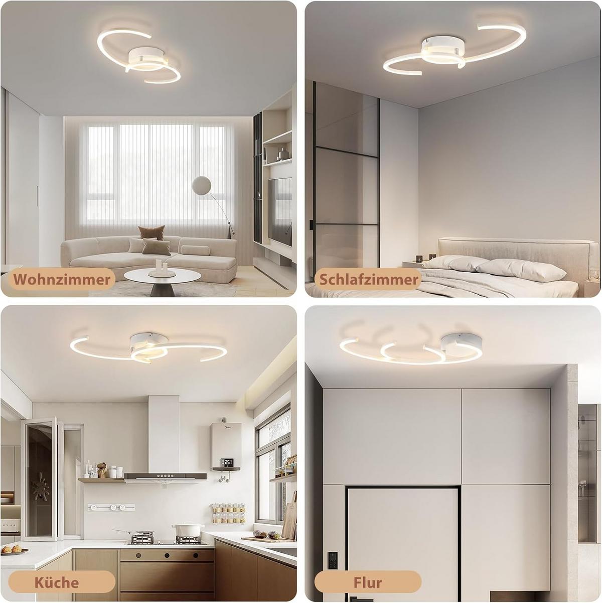 LED-DECKENLEUCHTE Zornhainbach 61.6/7.0/23.0 cm - Weiß, Metall (23/61.6/7cm) - ZMH