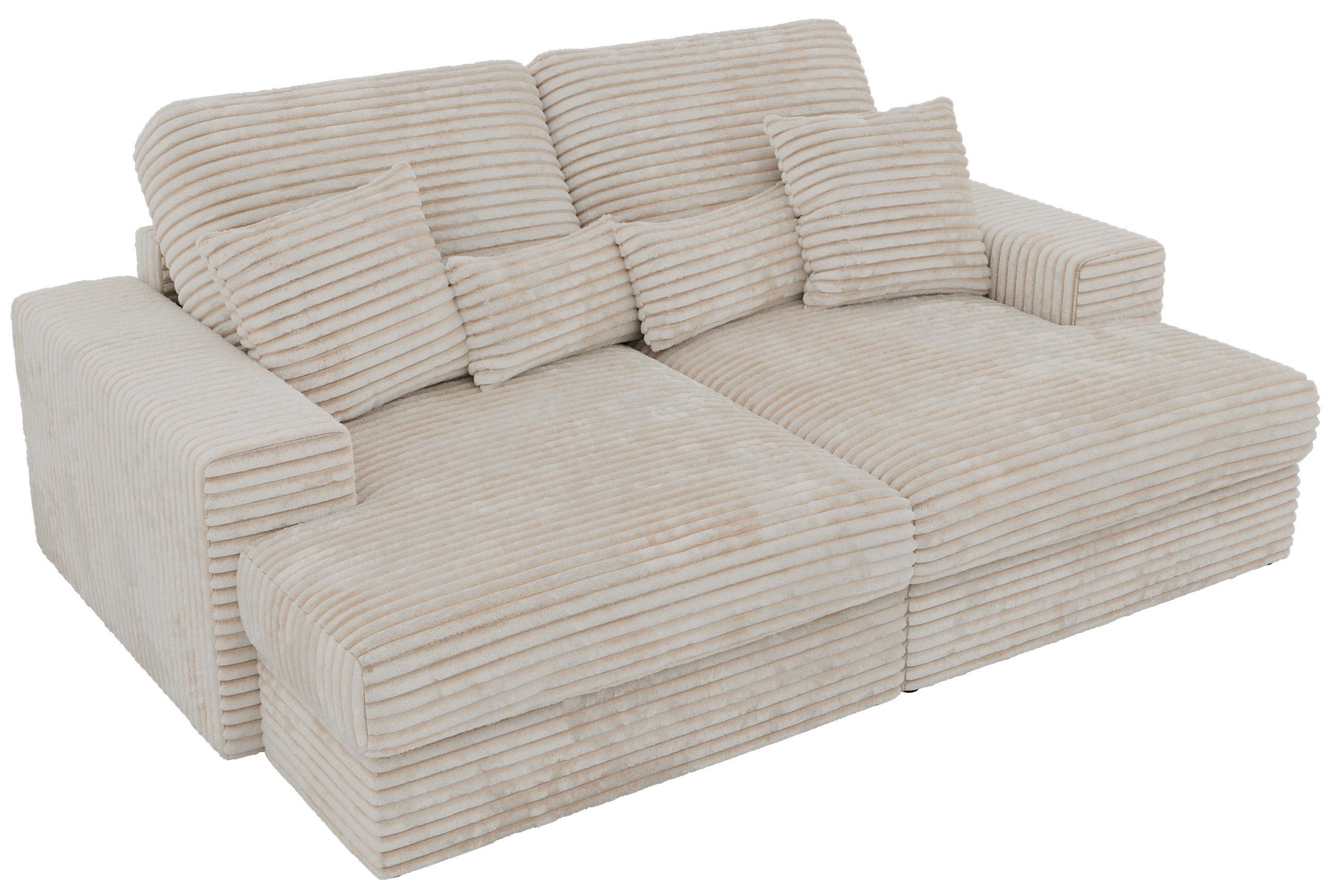 4-SITZER SOFA ANERA - Beige Cord - Beige/Creme, Kunststoff/Textil (248/107/163cm) - MKS