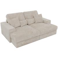 4-SITZER SOFA ANERA - Beige Cord - Beige/Creme, Kunststoff/Textil (248/107/163cm) - MKS