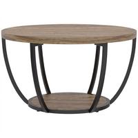 COUCHTISCH Spanplatte Metall Braun - Schwarz/Braun, Holzwerkstoff/Metall (80/80/43.8cm) - HOMCOM