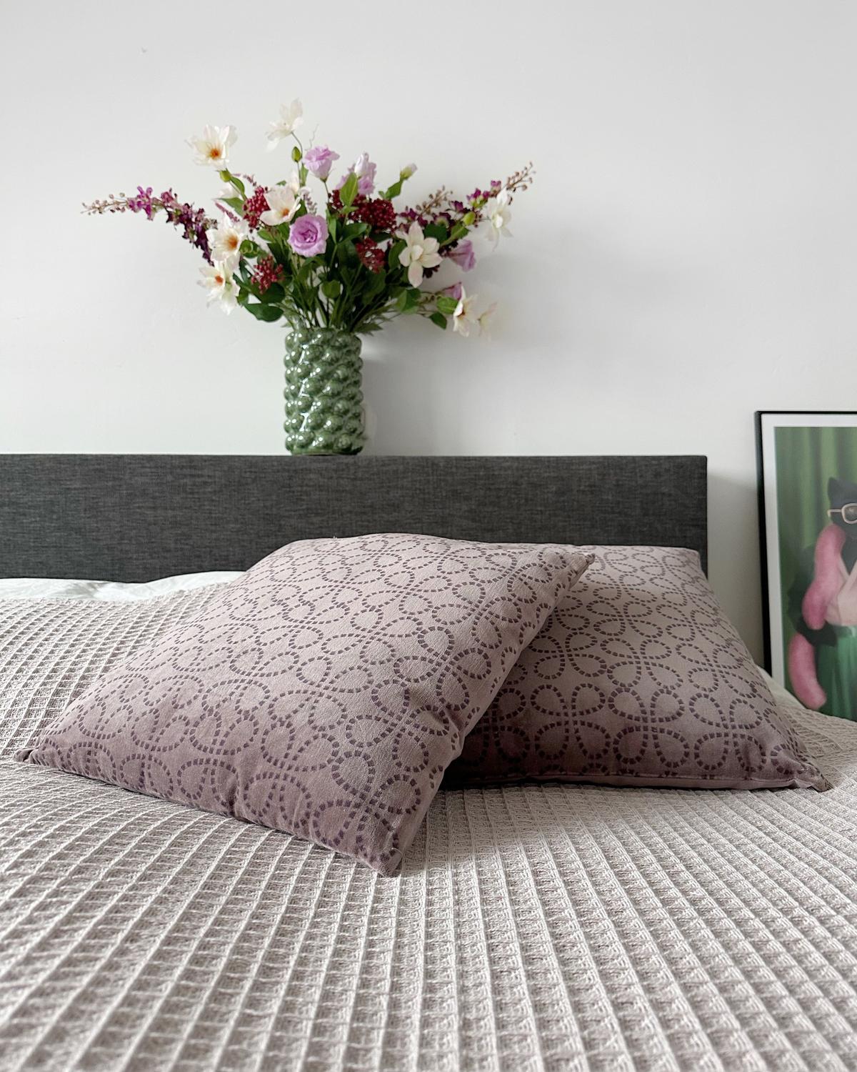 DEKOKISSEN 2er-Set Rosa 45/45 cm Larkspur - Pink, Textil (45/45cm) - Beliani