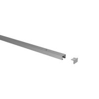 GARDINENSCHIENE / OBJEKTSCHIENE Primax 280 cm (geteilt in 2 x 140 cm), 1-läufig Silbergrau - Silberfarben/Alufarben, Metall (1.4/0.9/280cm) - INTERDECO
