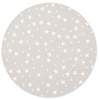 KINDER SPIEL TEPPICH STERNE RUND - Grau, Textil (100/100cm) - Snapstyle