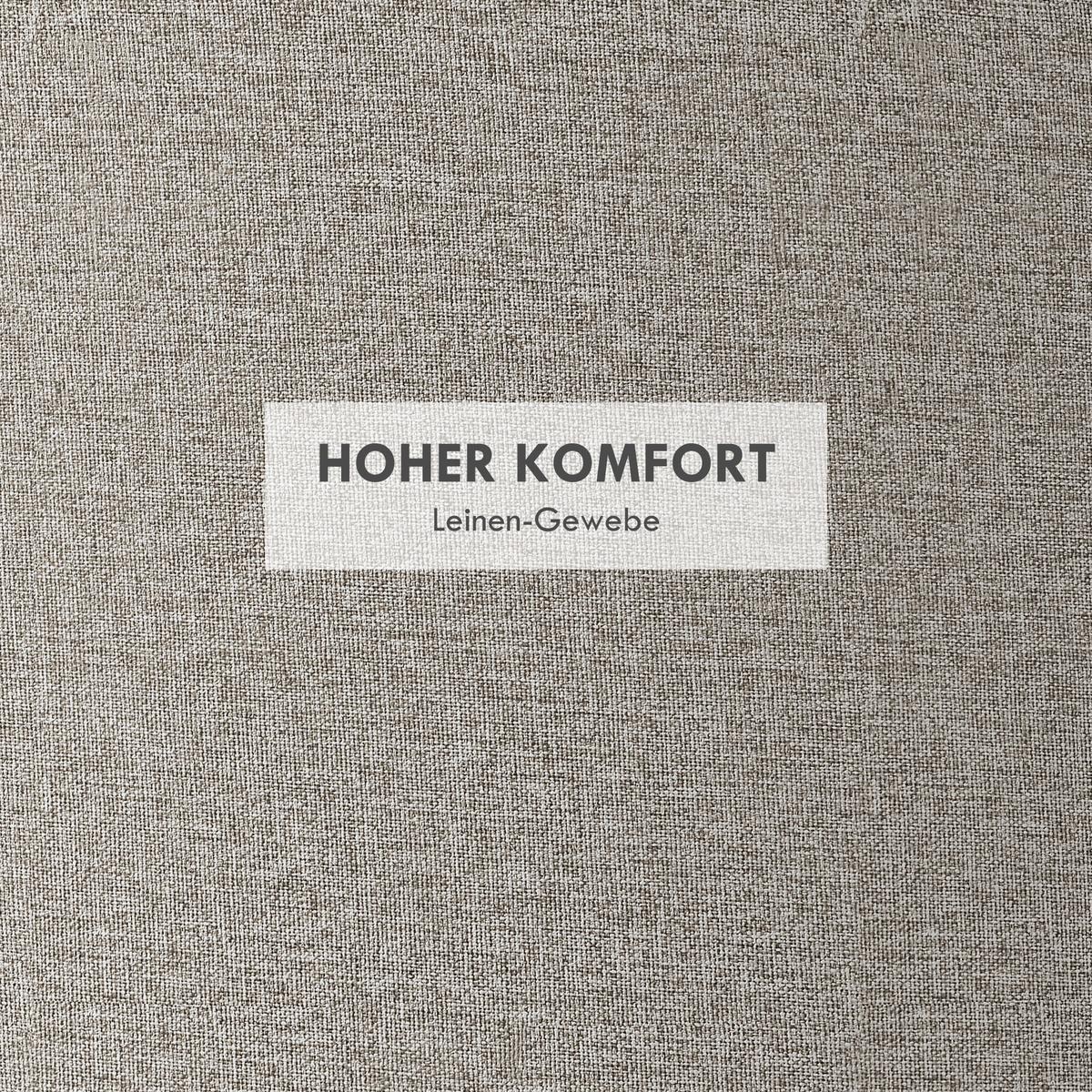 SITZHOCKER mit Stauraum, Runder Hocker mit Klappdeckel Polsterhocker Hellgrau - Hellgrau, Textil (56/42/56cm) - HOMCOM