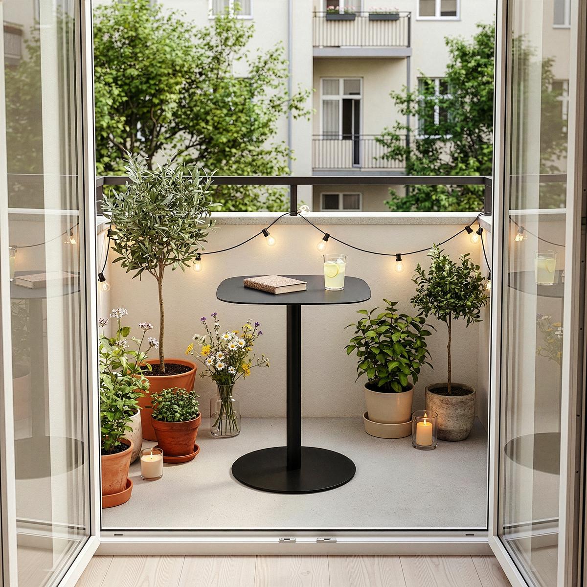BEISTELLTISCH Nastätten - Schwarz, Metall (40/40/50cm) - [en.casa]