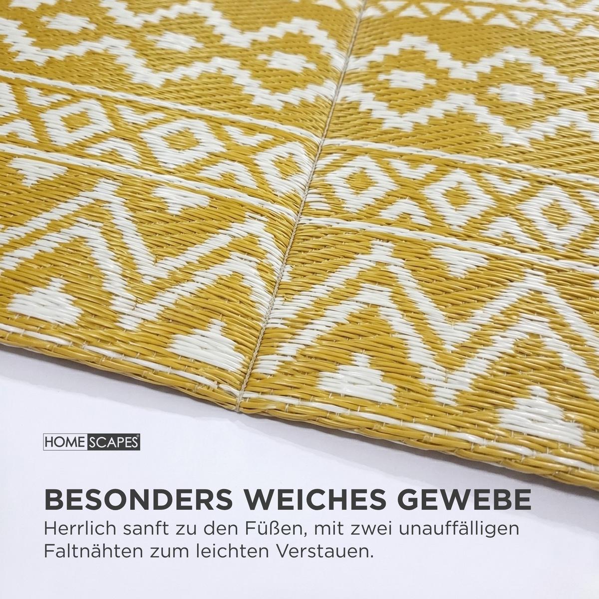 OUTDOORTEPPICH Anna, Ethno-Muster 240/300 cm - Gelb, Kunststoff (240/300cm) - Homescapes