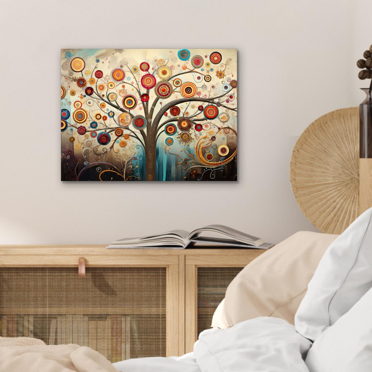 METALLBILD Baum - Baum des Lebens - Farbe 40x30 cm - Braun, Metall (40/30cm) - MuchoWow