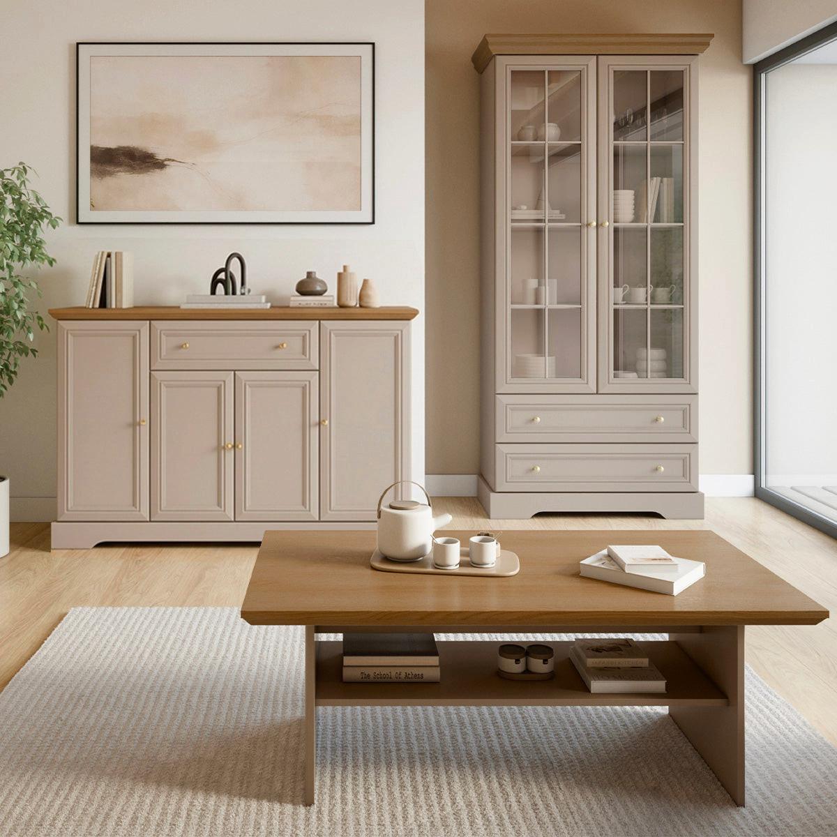 SIDEBOARD Dulci Kaschmir und Holz - Kaschmir, Holzwerkstoff (164.7/91.5/46.2cm) - Petits-meubles