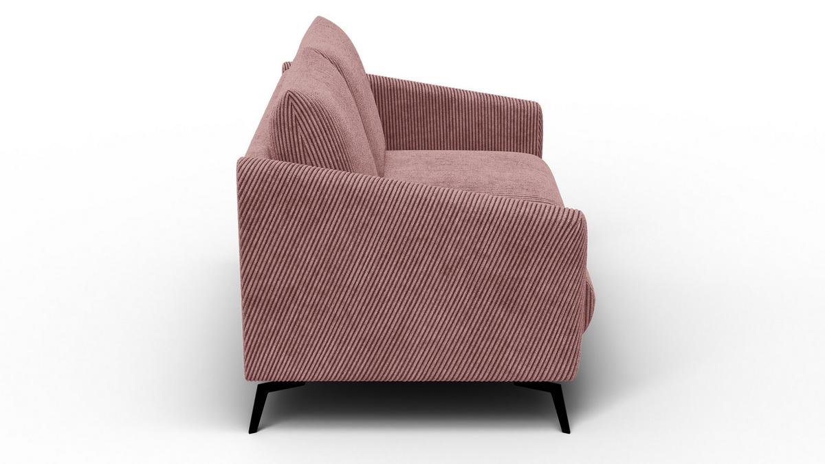 SOFA VILT 2-Sitzer, altrosa - Altrosa/Schwarz, Holzwerkstoff/Textil (142/89/94cm) - Wozimo