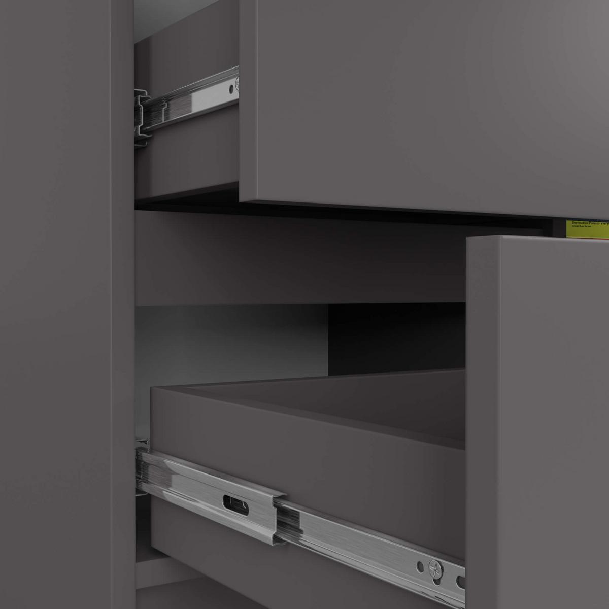 KOMMODE Graphit Grau 77/80/35 - Graphitfarben, Holzwerkstoff (80/77/35cm) - RAUMHIRSCH FURNITURE