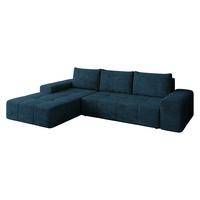 ECKSCHLAFSOFA Tonseo L, Seite: Links - Schwarz/Dunkelblau, Holz/Kunststoff (275/173cm) - MIRJAN24
