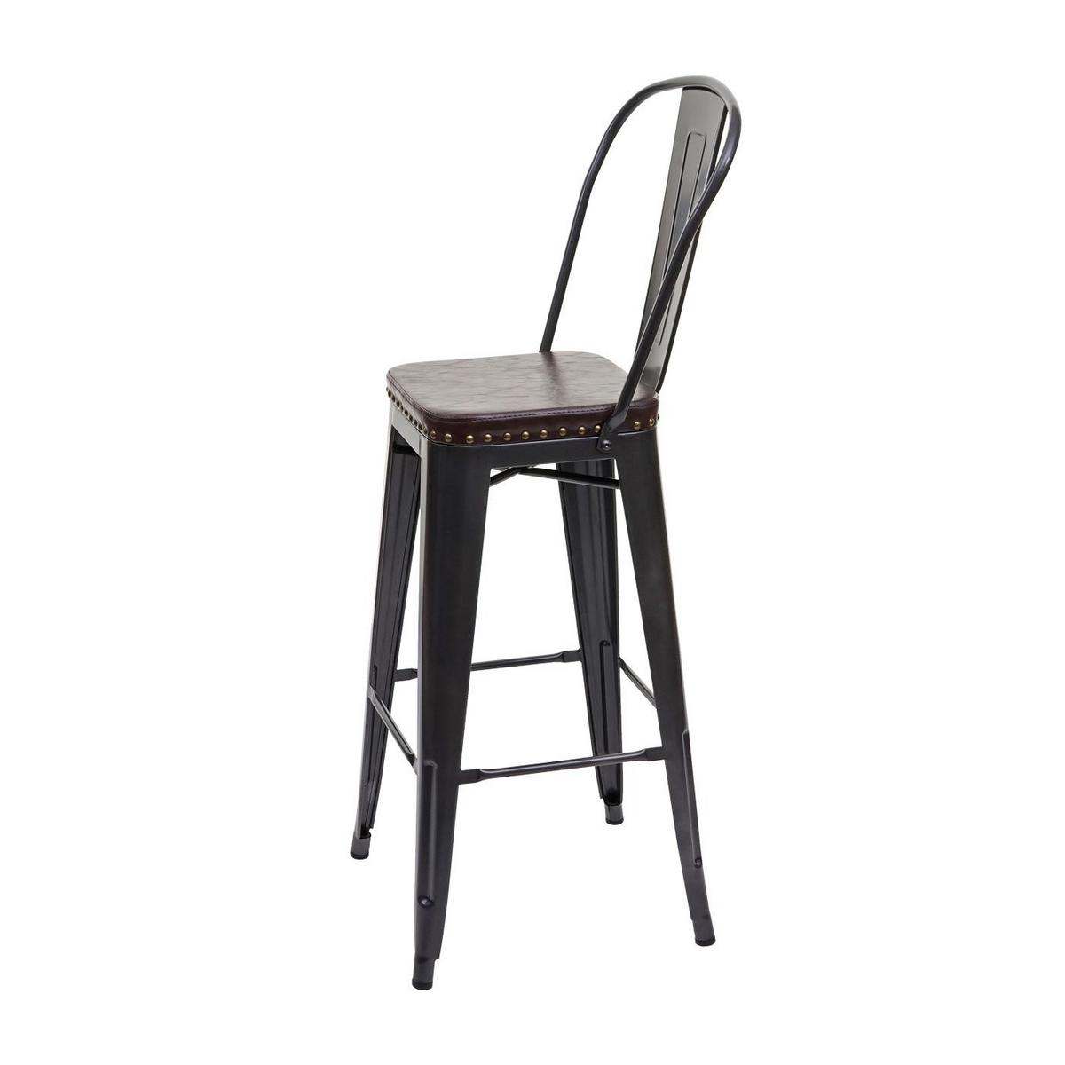 BARHOCKER H10C Schwarz, Braun 2er-Set - Schwarz/Braun, Metall (43/115/46cm) - MCW