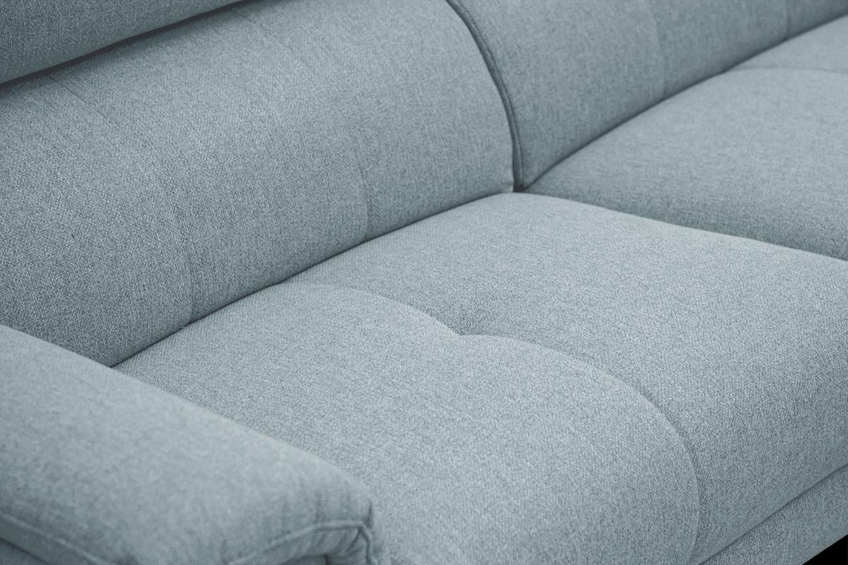RELAXSOFA MATERA 3-Sitzer mit 2 Relaxfunktionen, mint - Schwarz/Mintgrün, Holzwerkstoff/Textil (212/82/103cm) - Wozimo