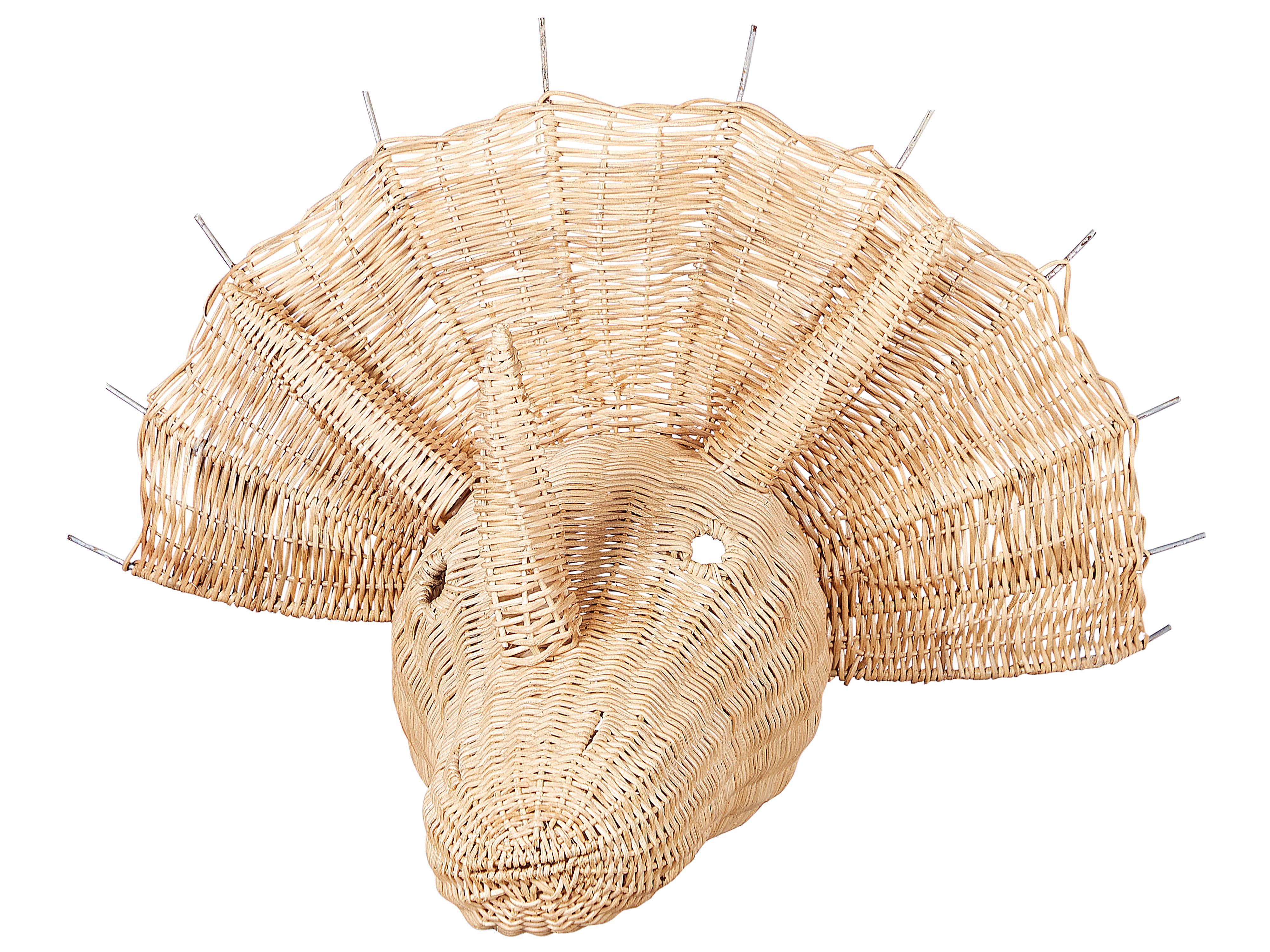 WANDDEKORATION Rattan heller holzfarbton Bioko - Hellbraun, Naturmaterialien (63/44/40cm) - Beliani