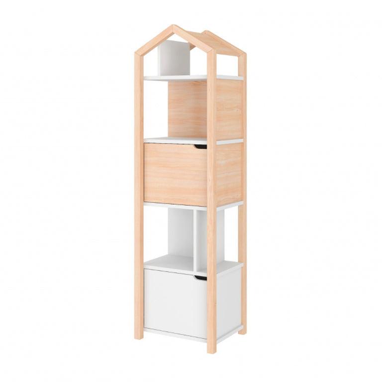 BÜCHERREGAL Holz und Weiß - Weiß, Holzwerkstoff (46/160/37cm) - Petits-meubles