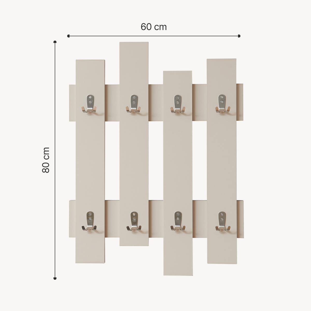 WANDGARDEROBE Raseborg - Beige, Holzwerkstoff (60/80/3cm) - [en.casa]