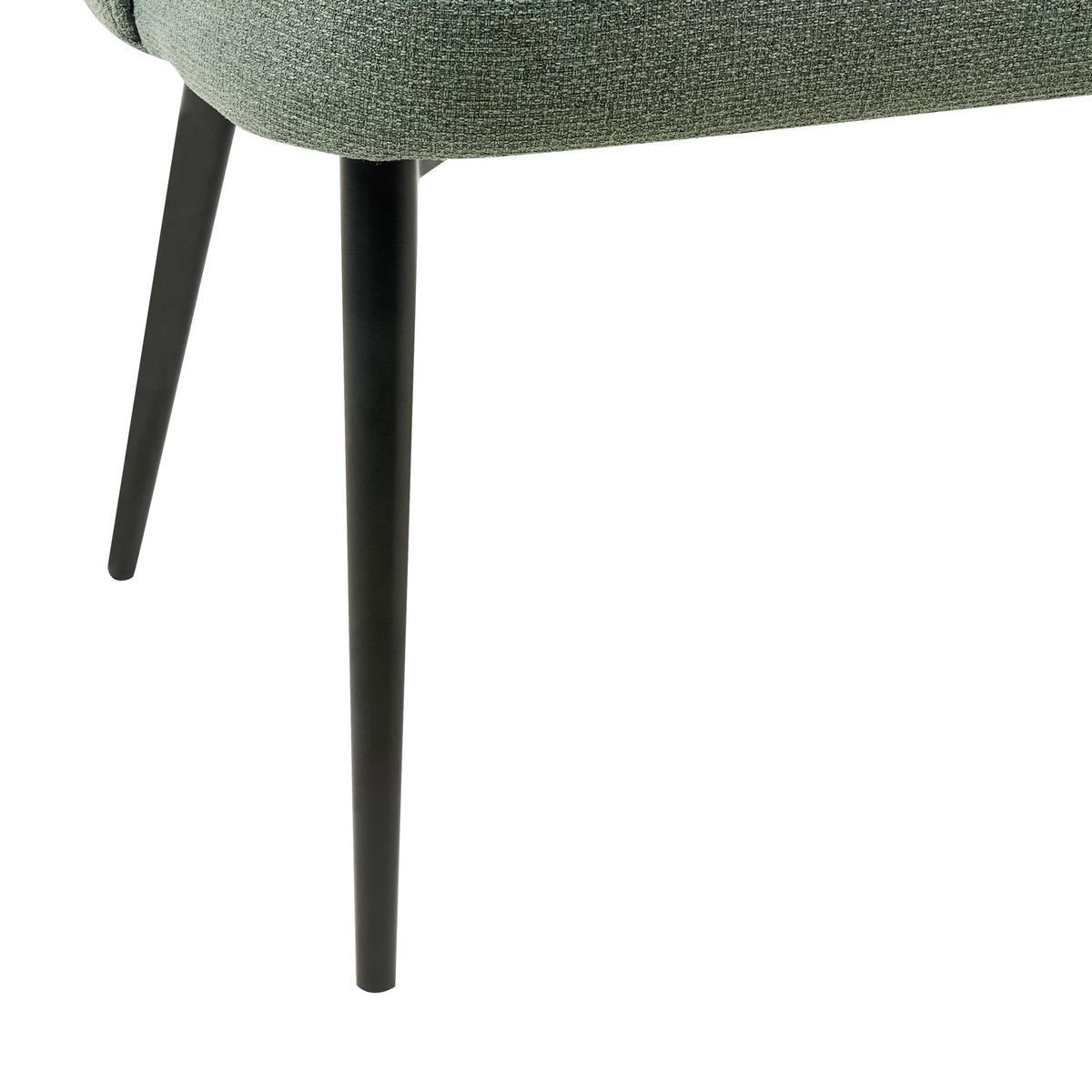 2-SITZER-KÜCHENSOFA hellgrün Osby - Schwarz/Grün, Textil (130/85/49cm) - Beliani