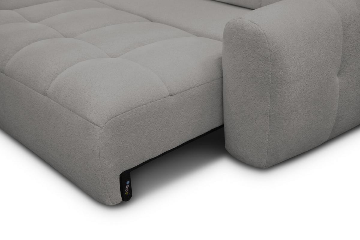 ECKSOFA LUMERO 4-Sitzer LINKS, taupe - Taupe/Schwarz, Holz/Textil (275/166cm) - Courtois Laville