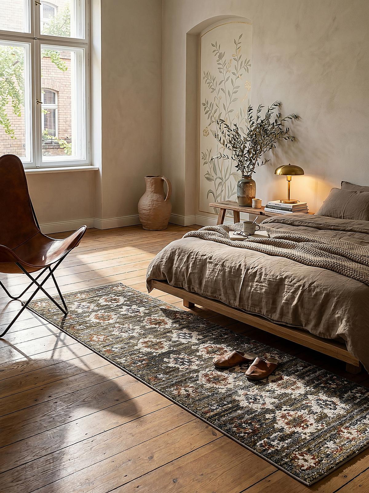 KURZFLORTEPPICH PERRAN, im Vintage-Stil, Grün, 80 x 300 cm - Grün, Textil (300/80cm) - KADIMA DESIGN