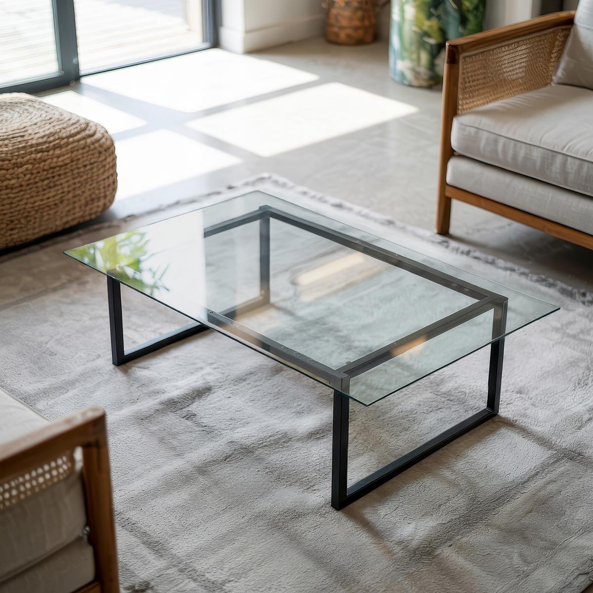 TISCHPLATTE 120 x 80 cm Transparente Glasplatte - Transparent, Glas (80/120/0.4cm) - TULUP