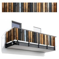 BALKON-SICHTSCHUTZ Holz - Dielen - Gemischt Groß 500x85 cm - Teakfarben, Kunststoff (500/85cm) - MuchoWow