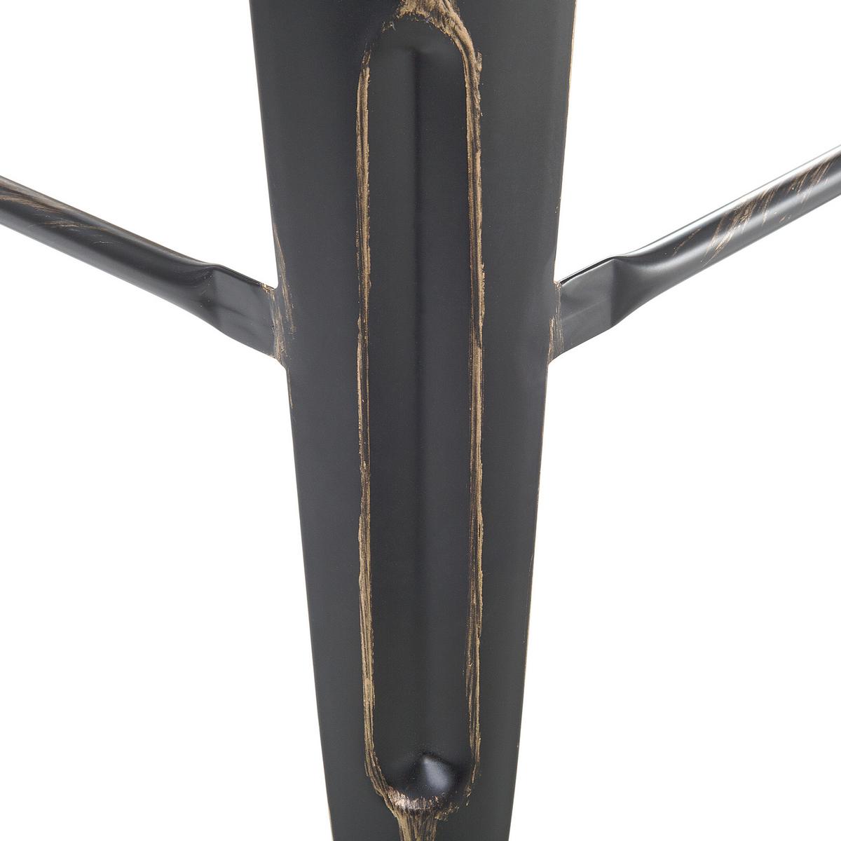 BARHOCKER 2er-Set Metall Schwarz Cabrillo - Schwarz, Metall (30/76/36cm) - Beliani